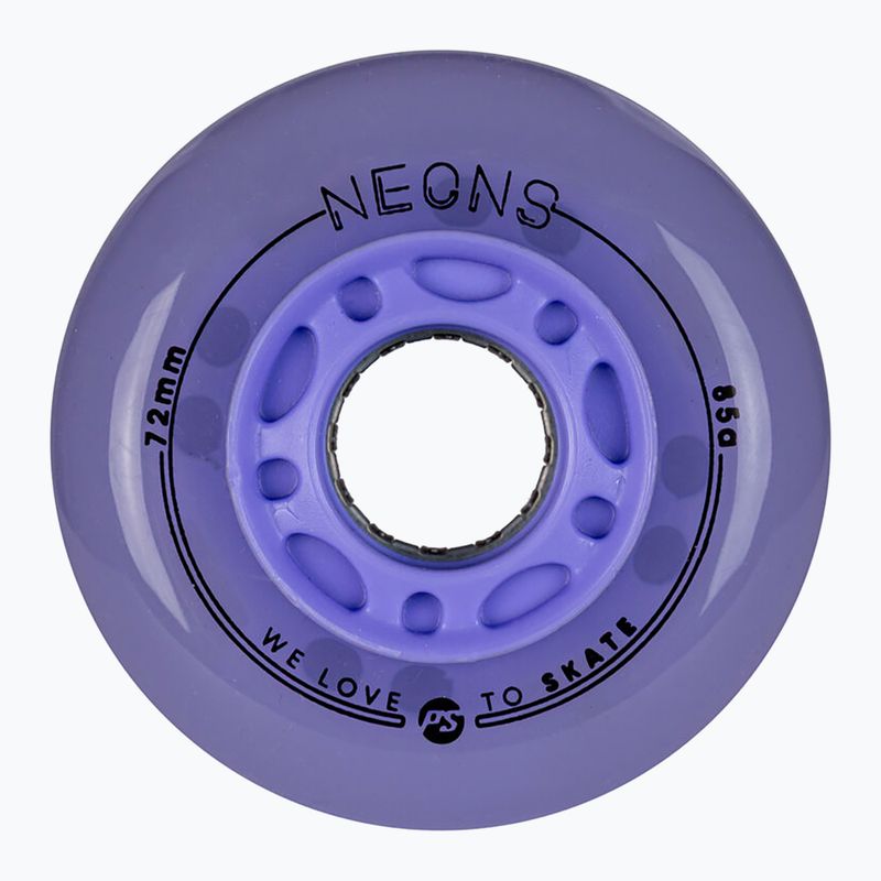 Kolieska na kolieskové korčule Powerslide Neons LED 72 mm/85A 4 pcs. lilac