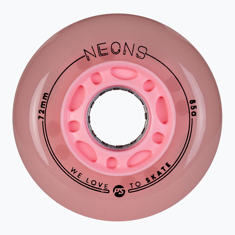 Kolieska na kolieskové korčule Powerslide Neons LED 72 mm/85 A 4 pcs. rose
