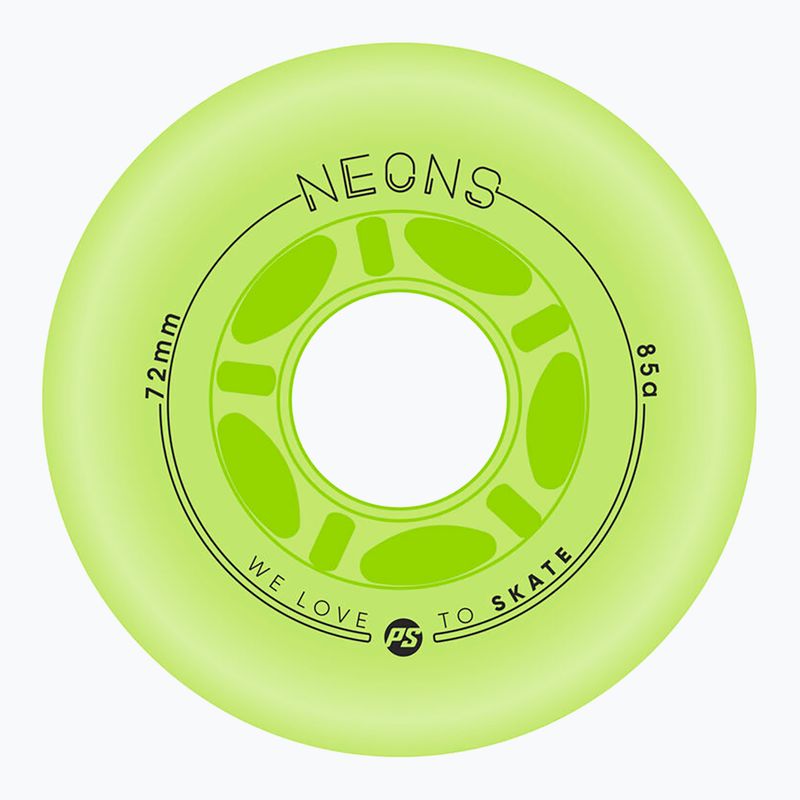 Kolieska na kolieskové korčule Powerslide Neons LED 72 mm/85A 4 pcs. green
