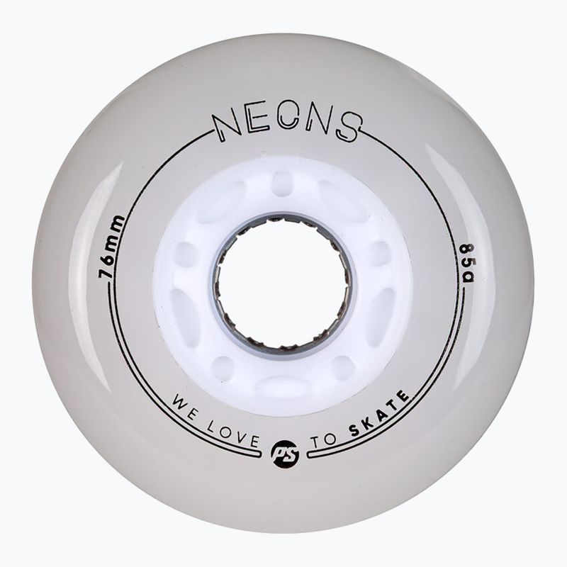 Kolieska na kolieskové korčule Powerslide Neons LED 76 mm/85A 4 pcs. white