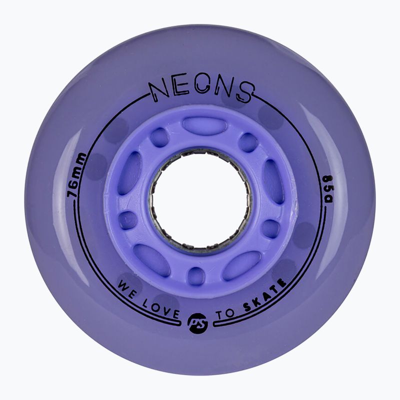 Kolieska na kolieskové korčule Powerslide Neons LED 76 mm/85A 4 pcs. lilac
