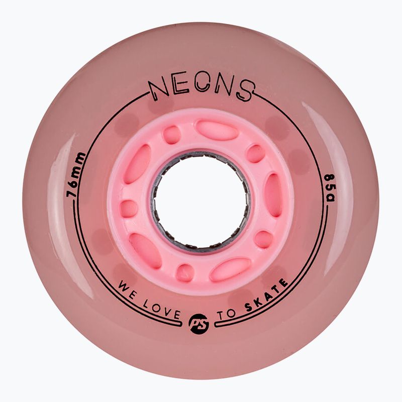 Kolieska na kolieskové korčule Powerslide Neons LED 76 mm/85A 4 pcs. rose