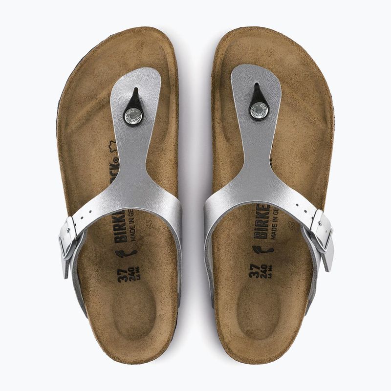 Žabky BIRKENSTOCK Gizeh Birko-Flor Narrow silver 4