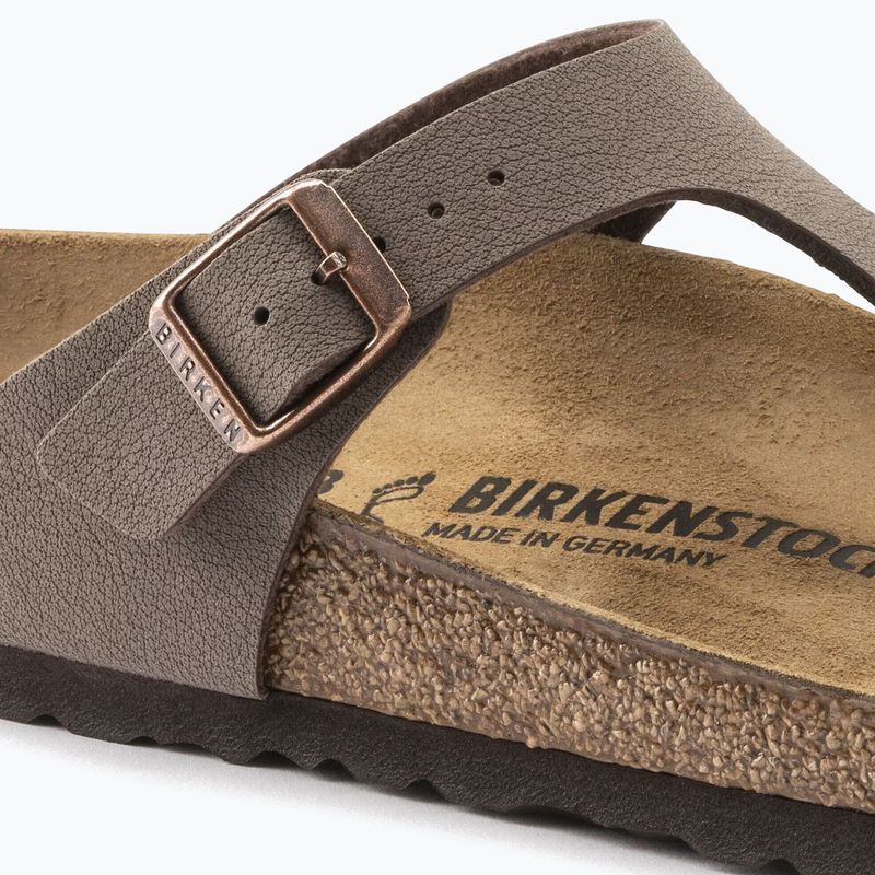 Šľapky BIRKENSTOCK Gizeh Birkibuc Narrow mocca 6