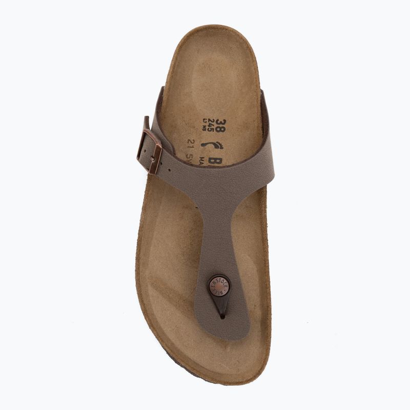 Šľapky BIRKENSTOCK Gizeh Birkibuc Narrow mocca 5