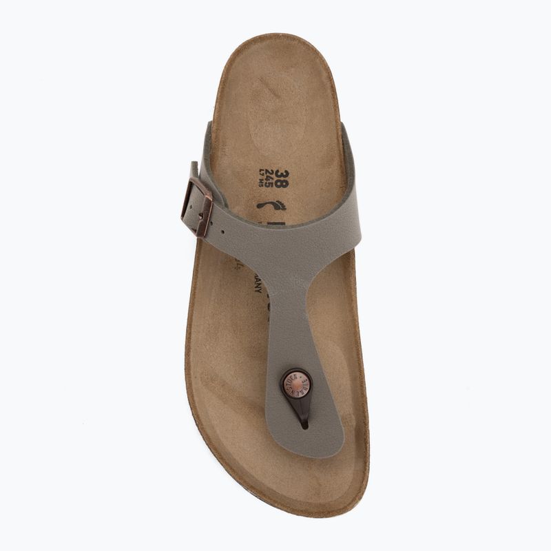 Šľapky BIRKENSTOCK Gizeh Birkibuc Narrow stone 5