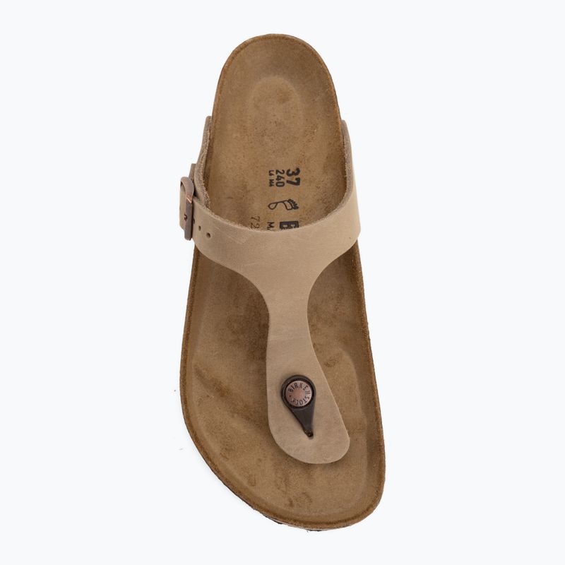 Šľapky BIRKENSTOCK Gizeh Oiled Leather tabacco brown 5