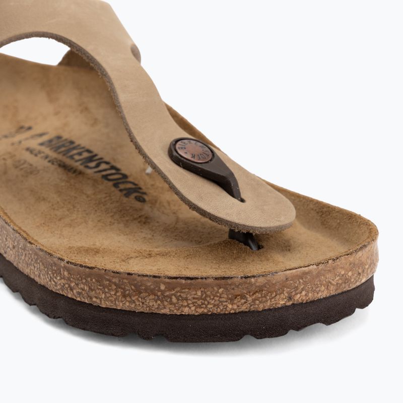Šľapky BIRKENSTOCK Gizeh Oiled Leather tabacco brown 7