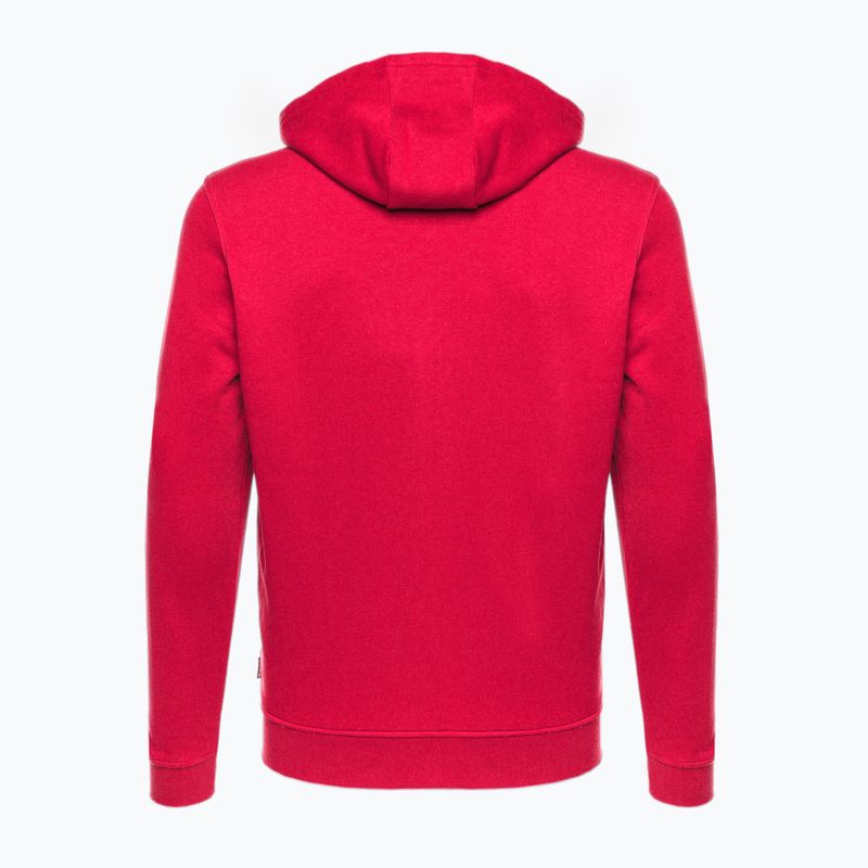 Pánska futbalová mikina Capelli Basics Adult Zip Hoodie červená 2