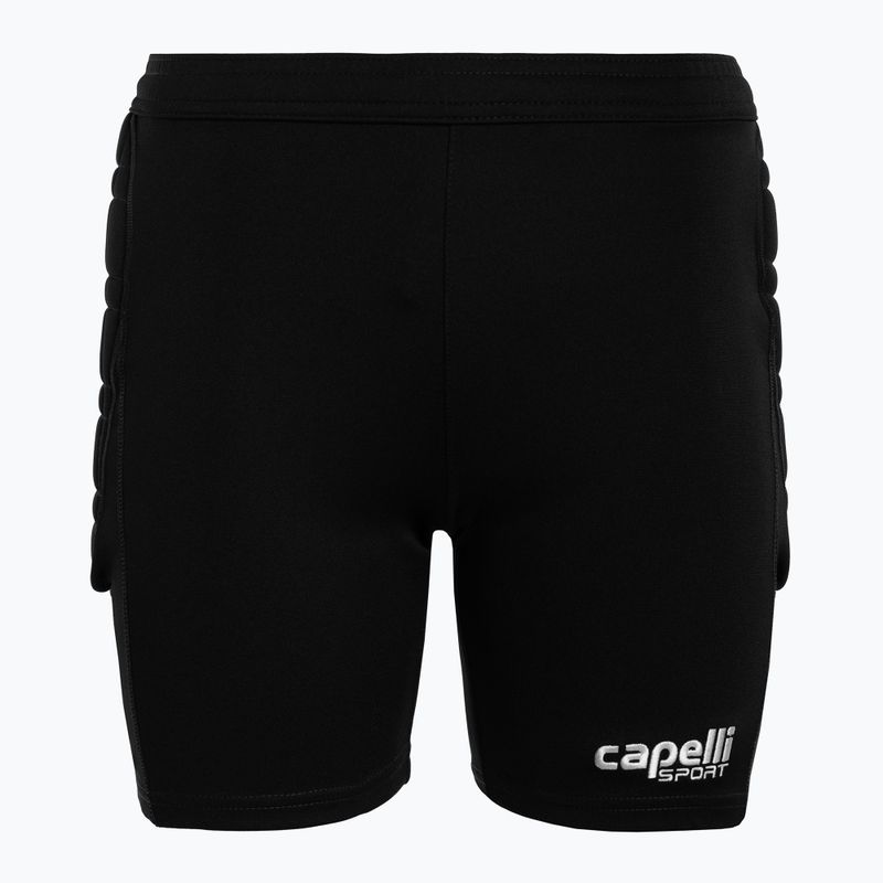 Capelli Basics I Youth Brankárske šortky s vypchávkami black/white