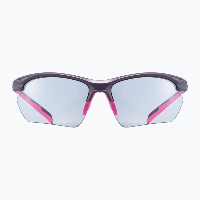 UVEX Sportstyle 802 Small V fialovo ružové matné/dymové slnečné okuliare 2