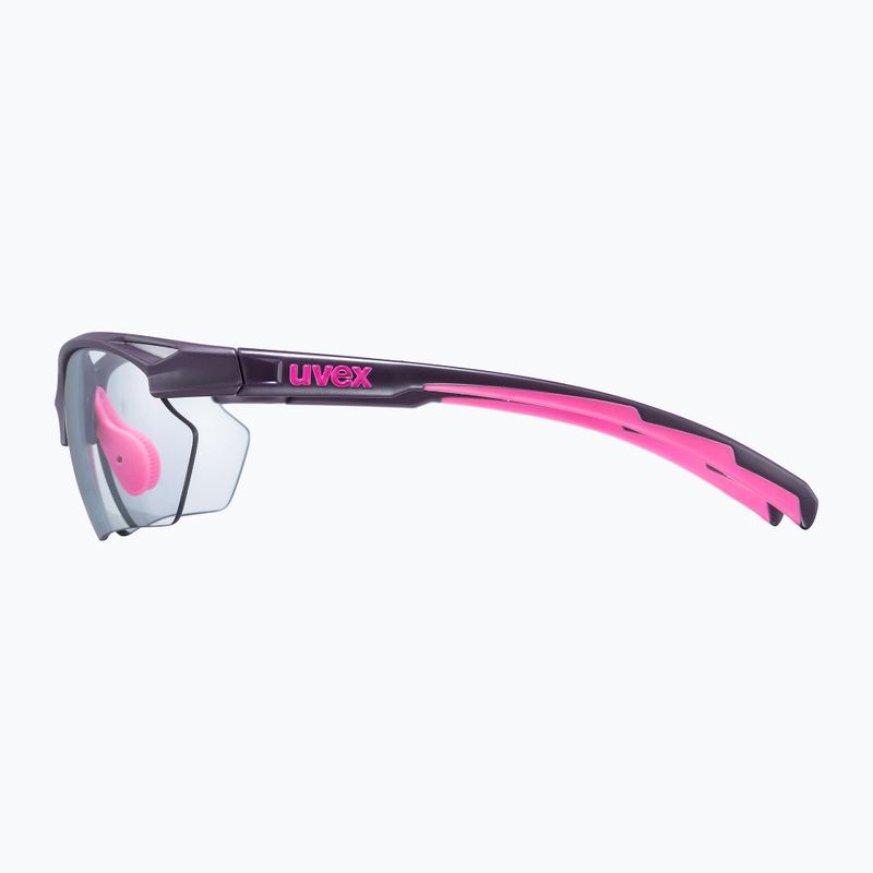 UVEX Sportstyle 802 Small V fialovo ružové matné/dymové slnečné okuliare 4