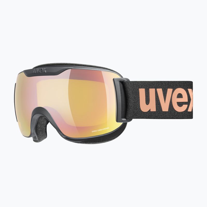 Lyžiarske okuliare UVEX Downhill 2 S black mat/mirror rose colorvision yellow 55//447/243 8