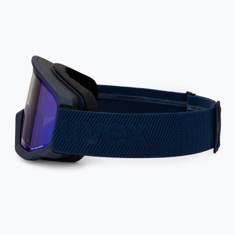 Lyžiarske okuliare UVEX Athletic FM navy matt/mirror blue green 4