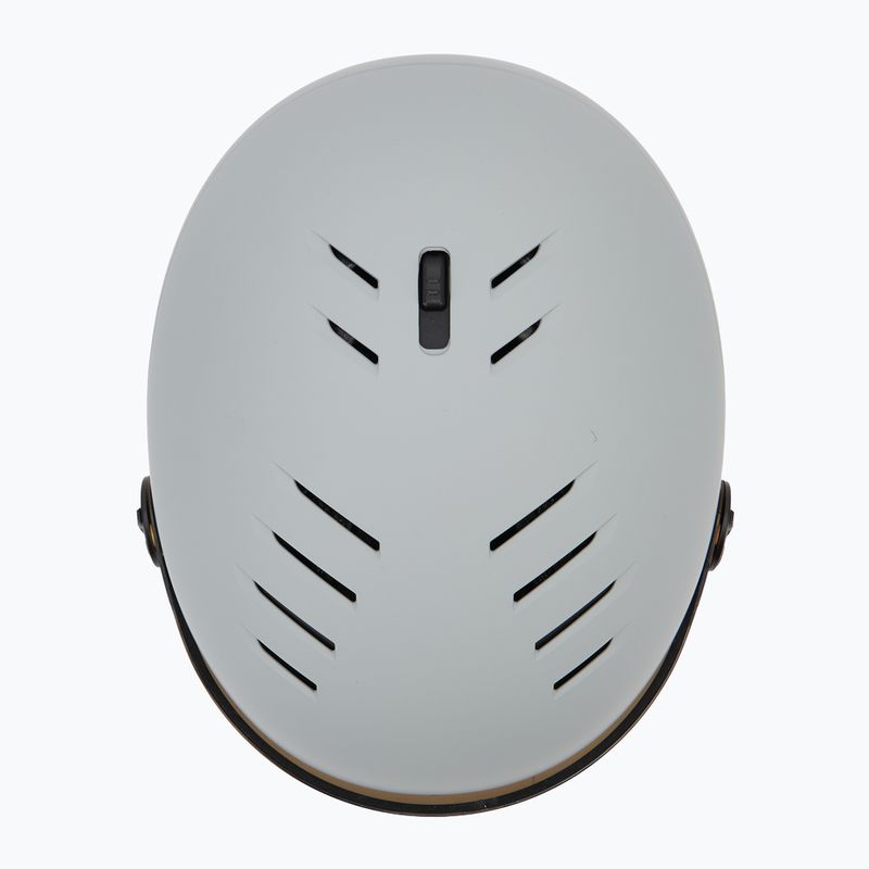 Lyžiarska prilba UVEX Wanted Visor rhino matt/mirror blue/smoke 5