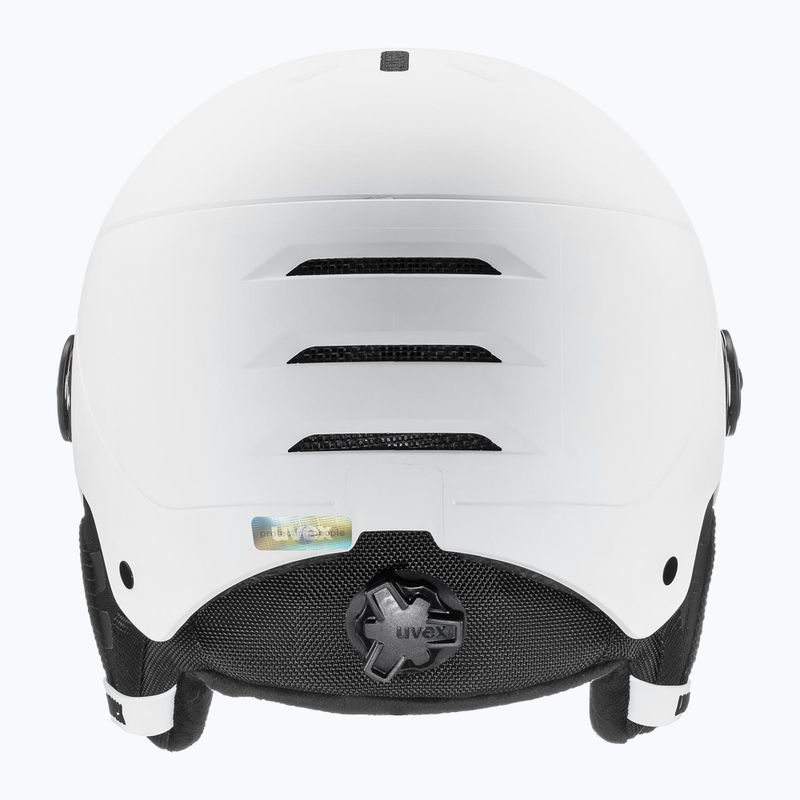 Detská lyžiarska prilba UVEX Rocket Visor Jr white/black matt/mirror blue/smoke 3