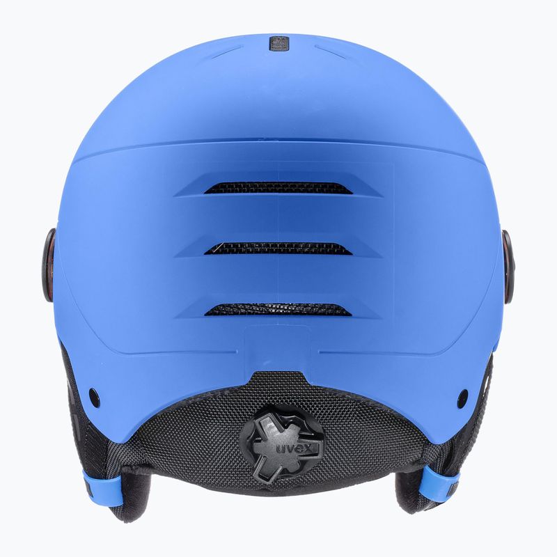 Detská lyžiarska prilba UVEX Rocket Visor Jr blue matt/mirror blue/smoke 2