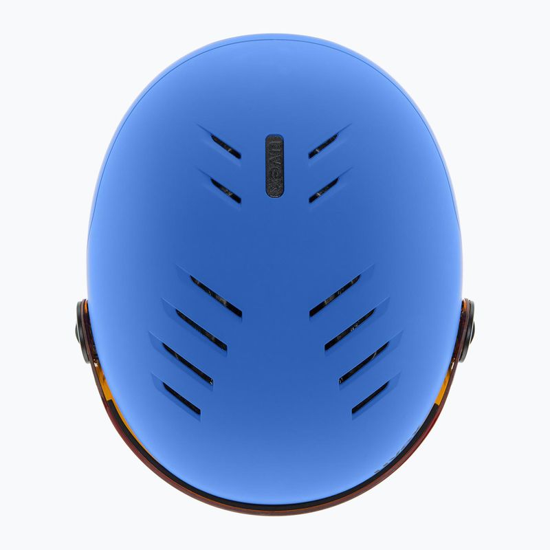 Detská lyžiarska prilba UVEX Rocket Visor Jr blue matt/mirror blue/smoke 4