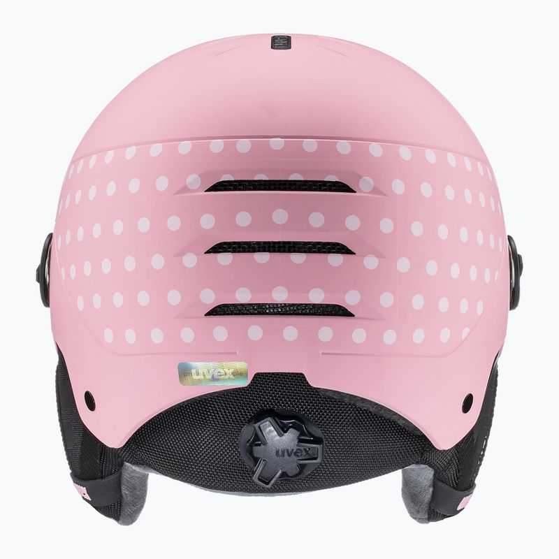 Detská lyžiarska prilba UVEX Rocket Visor Jr pink confetti matt/mirror silver/lasergold lite 4