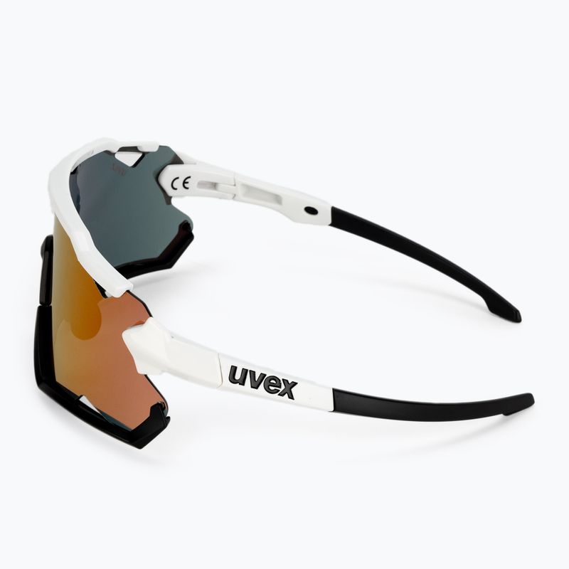 Cyklistické okuliare UVEX Sportstyle 228 white black/mirror red 53/2/067/8206 4