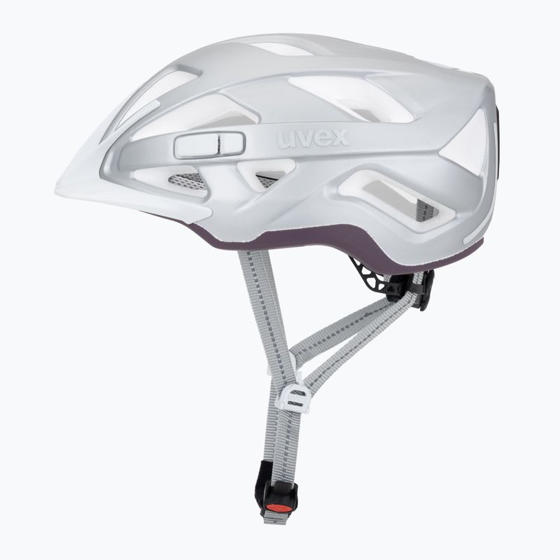 Cyklistická prilba UVEX City Active silver/plum matt 3