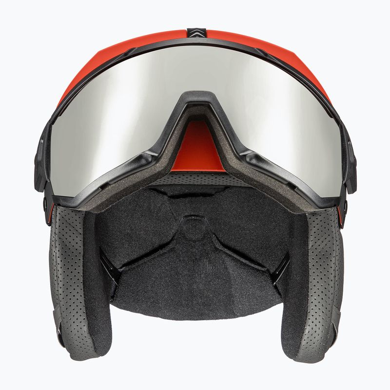 Lyžiarska prilba UVEX Instinct Visor čierno-červená 56/6/26/75 11