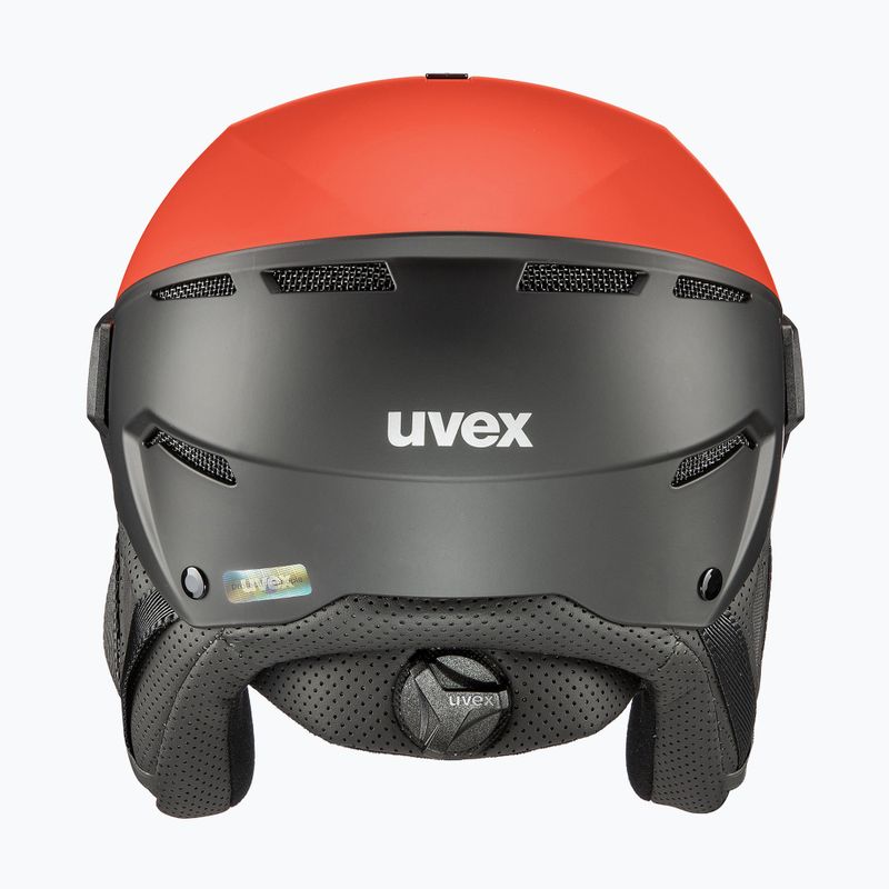 Lyžiarska prilba UVEX Instinct Visor čierno-červená 56/6/26/75 12