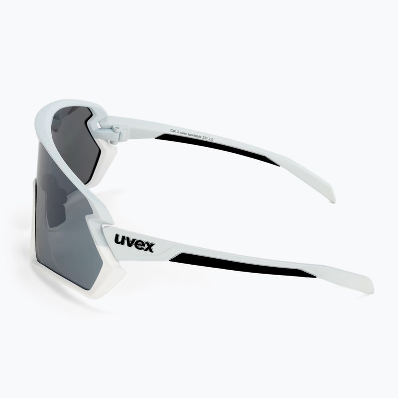 UVEX Sportstyle 231 2.0 cloud white mat/mirror silver cyklistické okuliare 53/3/026/8116 4