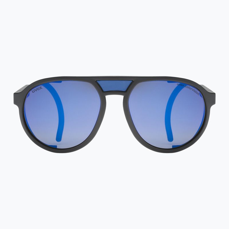 Slnečné okuliare UVEX Mtn Classic CV black matt/mirror blue 2