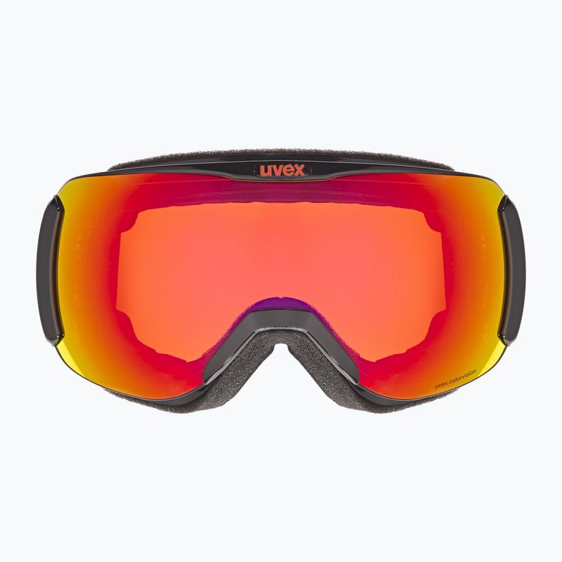 UVEX Downhill 2100 CV S2 lyžiarske okuliare čierne lesklé/zrkadlové oranžové/colorvision orange 6
