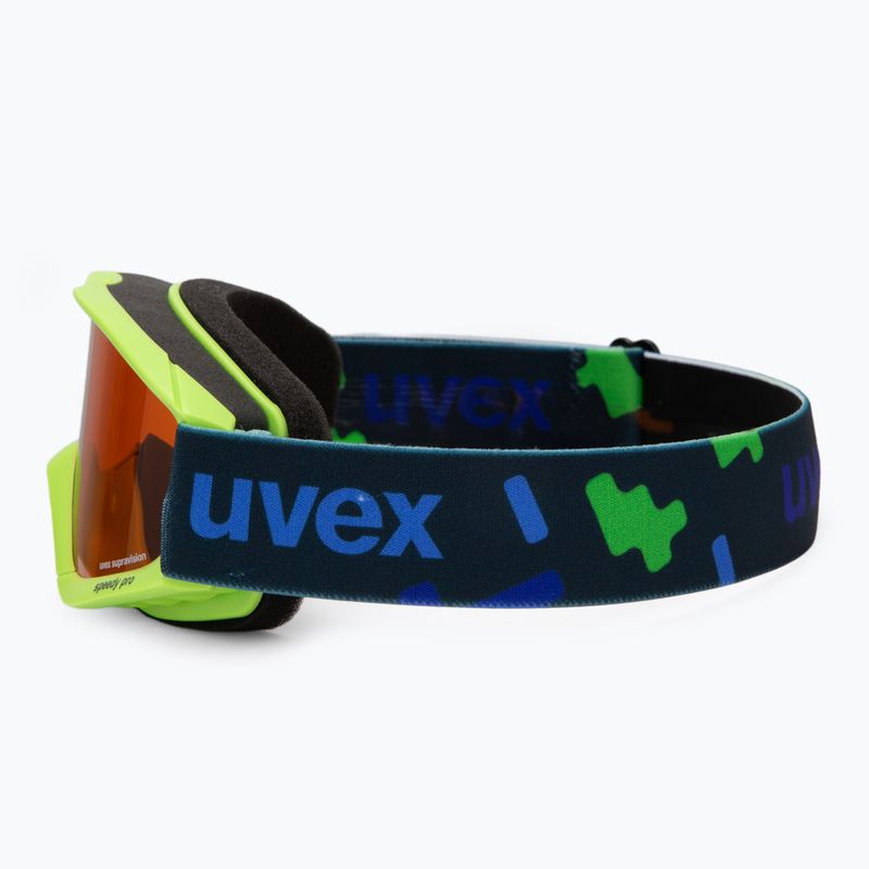 Detské lyžiarske okuliare UVEX Speedy Pro Jr light green/lasergold clear 4