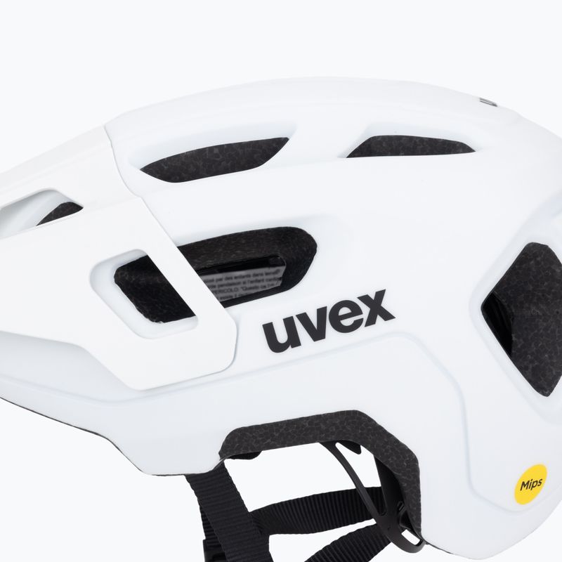 Detská cyklistická prilba UVEX React MIPS Jr white matt 7