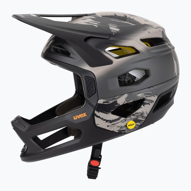 Cyklistická prilba UVEX Revolt MIPS oak brown/orange matt 3