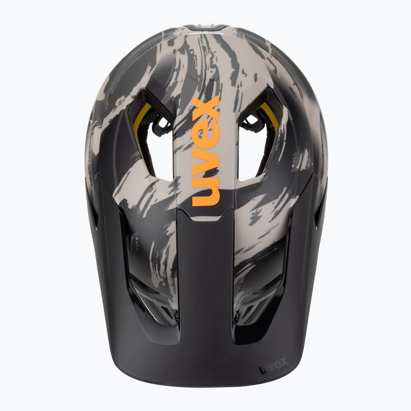 Cyklistická prilba UVEX Revolt MIPS oak brown/orange matt 7