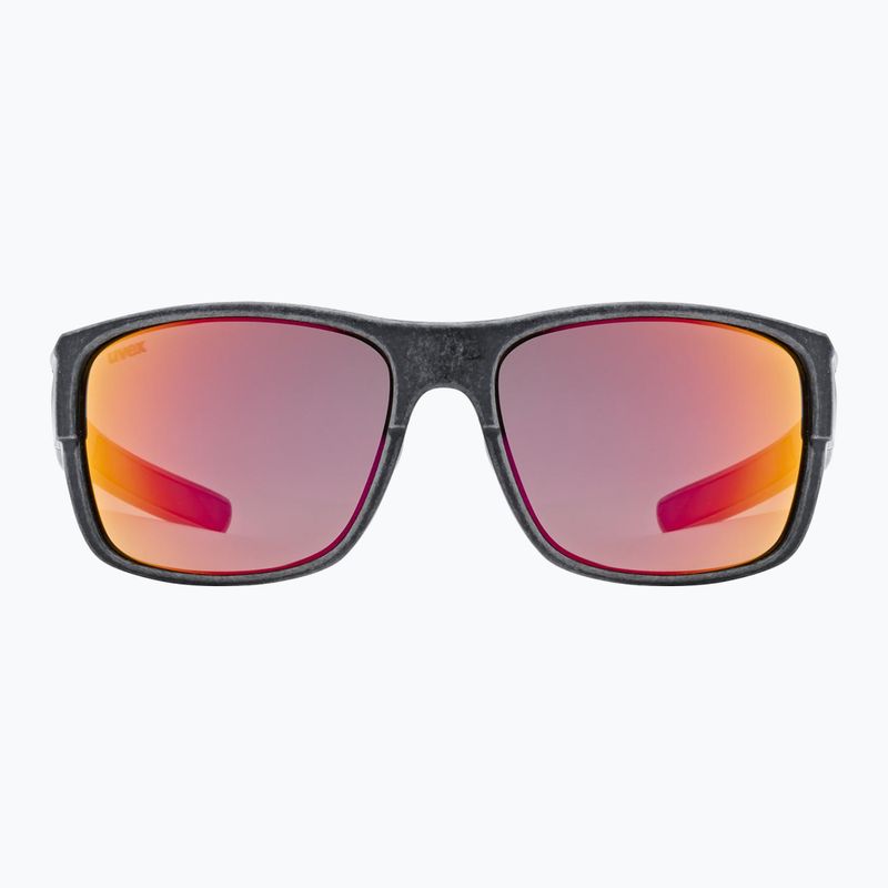 Slnečné okuliare UVEX Esntl Urban black matt/mirror red 2