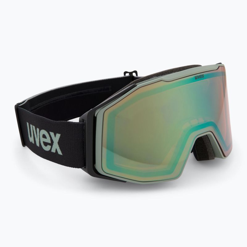 Lyžiarske okuliare UVEX Gravity FM acid green matt/mirror opal orange clear