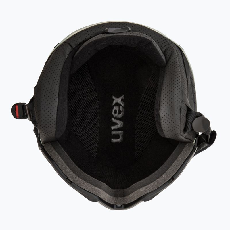 Lyžiarska prilba UVEX Instinct Visor oxid green matt/mirror silver/smoke 5