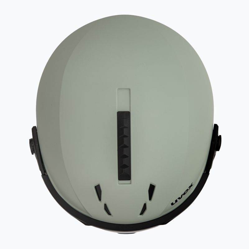 Lyžiarska prilba UVEX Instinct Visor oxid green matt/mirror silver/smoke 6