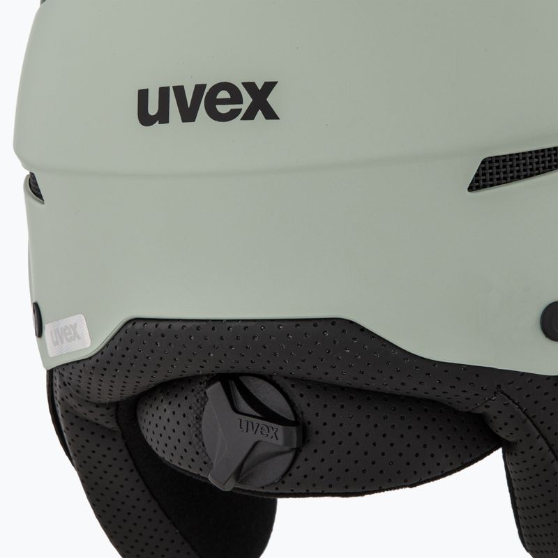 Lyžiarska prilba UVEX Instinct Visor oxid green matt/mirror silver/smoke 8