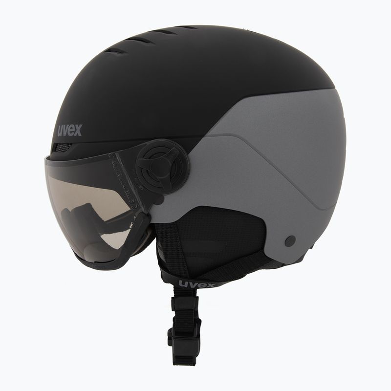 Lyžiarska prilba UVEX Wanted Visor Pro V black/silver matt 3