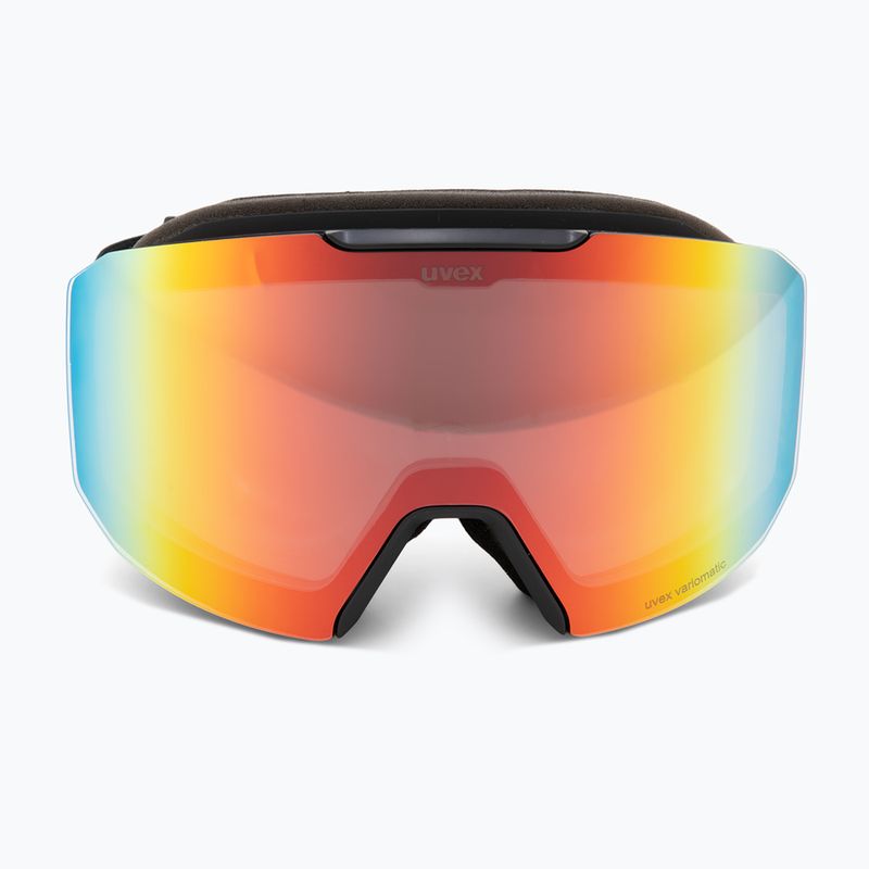 Lyžiarske okuliare UVEX Evidnt Attract S V + case black matt/mirror rainbow clear 3