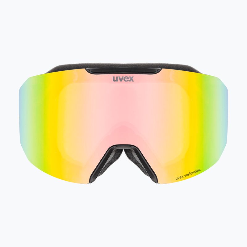 Lyžiarske okuliare UVEX Evidnt Attract S V + case black matt/mirror rainbow clear 7