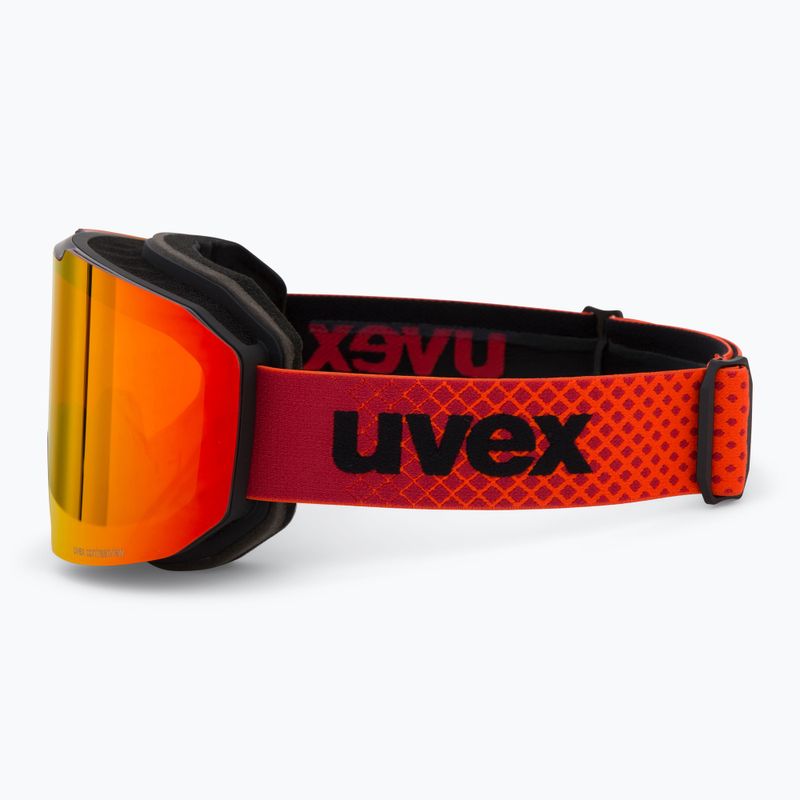 Lyžiarske okuliare UVEX Evidnt Attract + case black matt/mirror red orange clear 5