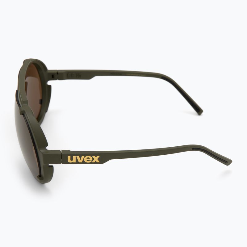 Slnečné okuliare UVEX Esntl Pina moss green matt/mirror gold 4