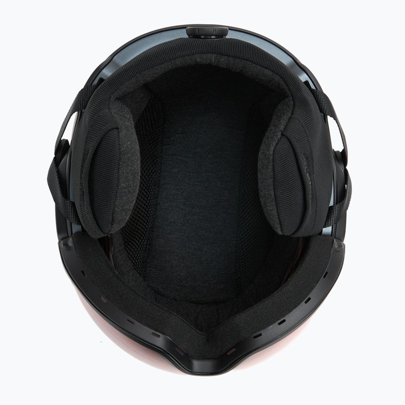 Detská lyžiarska prilba UVEX Viti Set + lyžiarske okuliare Speedy Pro black matt/mirror green/yellow/clear 5