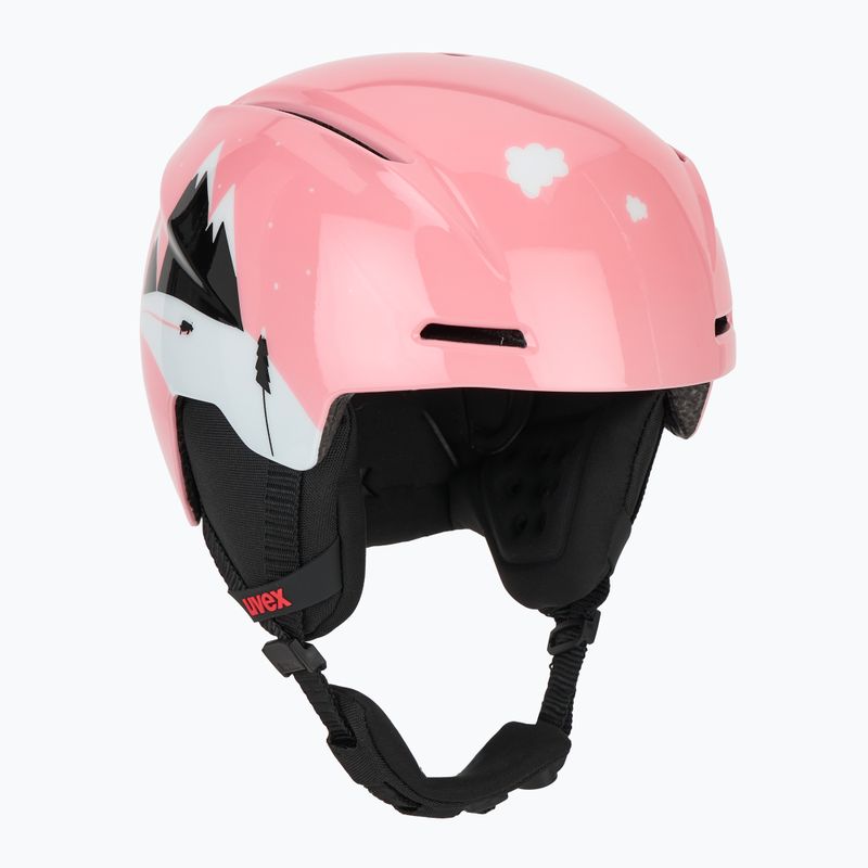 Detská lyžiarska prilba UVEX Viti Set + gogle Speedy Pre pink penguin/lasergold lite