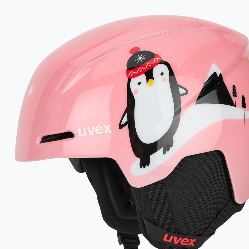 Detská lyžiarska prilba UVEX Viti Set + gogle Speedy Pre pink penguin/lasergold lite 7