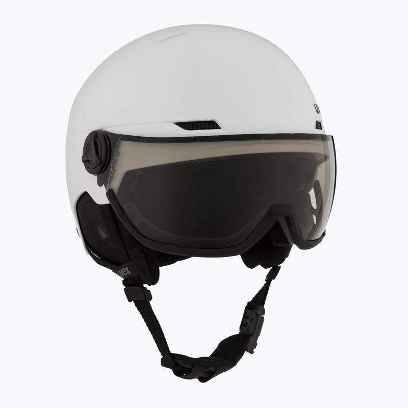 Lyžiarska prilba UVEX Wanted Visor Pro V white matt