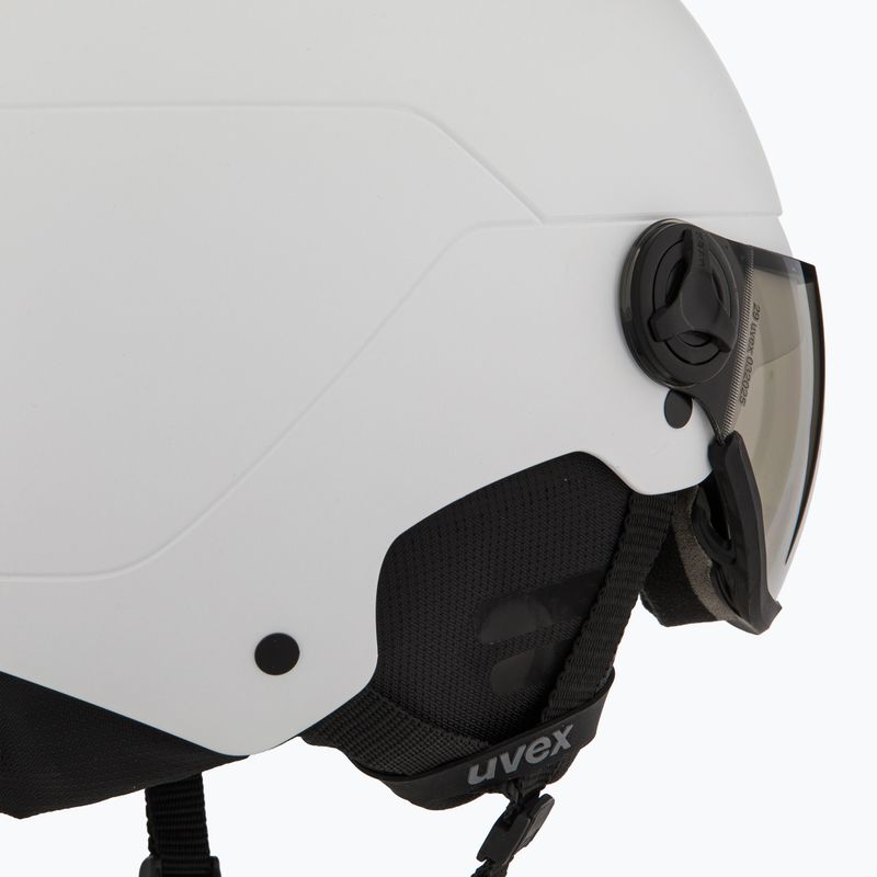 Lyžiarska prilba UVEX Wanted Visor Pro V white matt 8