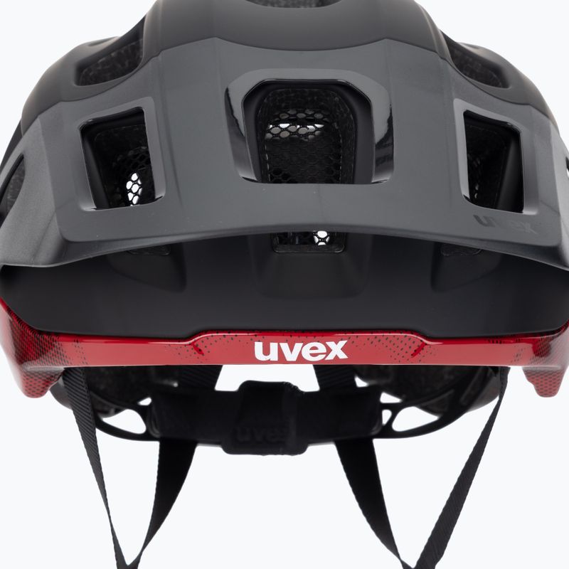 Cyklistická prilba UVEX React MIPS black/ruby red matt 7